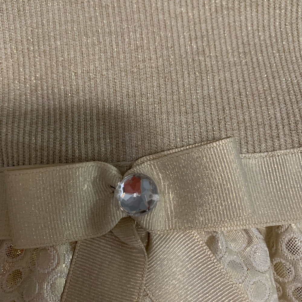 NWT Bonnie Jean Baby Girl Gold Fancy Dress - Size 12 Months - Picture 3 of 10